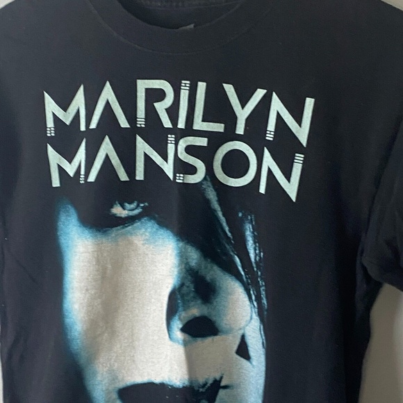 MARILYN MANSON Mens Black Short Sleeve T Shirt Size S 2012 Cruel World Tour - Picture 3 of 8